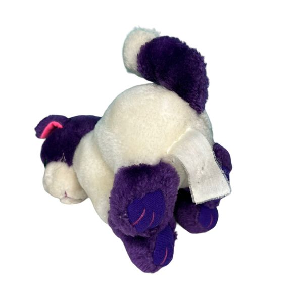 Lisa Frank Purple Playtime Kitten Cat Plush 24k Co. 7" 1996 Stuffed Animal - Picture 6 of 7